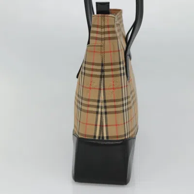 Pre-owned Burberry Nova Check Beige Canvas Tote Bag ()