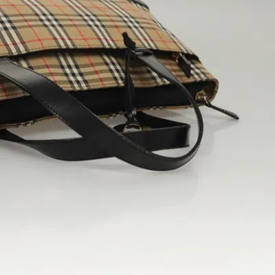 Pre-owned Burberry Nova Check Beige Canvas Tote Bag ()