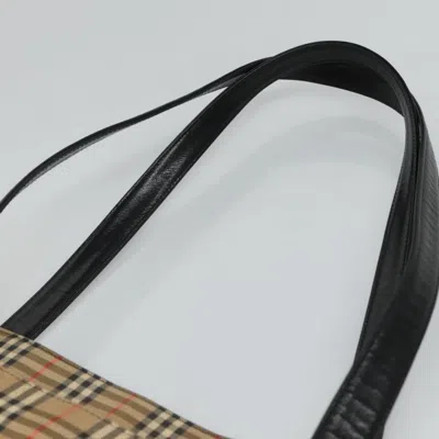 Pre-owned Burberry Nova Check Beige Canvas Tote Bag ()