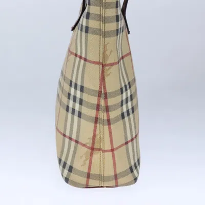 Pre-owned Burberry Nova Check Beige Canvas Tote Bag ()