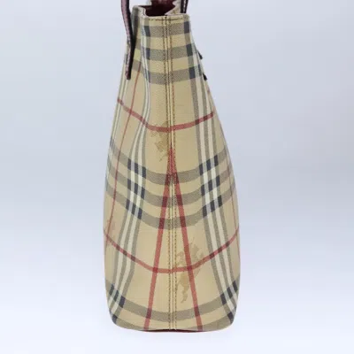 Pre-owned Burberry Nova Check Beige Canvas Tote Bag ()