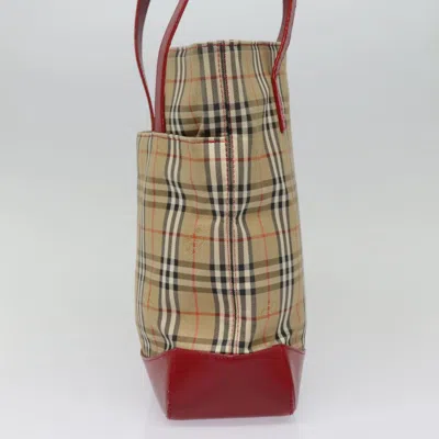 Pre-owned Burberry Nova Check Beige Canvas Tote Bag ()