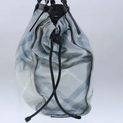 Pre-owned Burberry Nova Check Blue Synthetic Tote Bag ()
