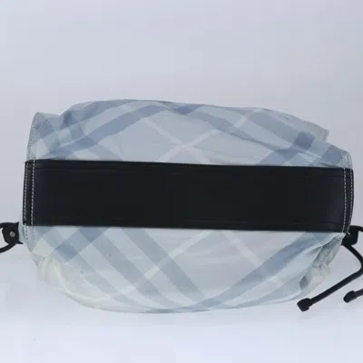 Pre-owned Burberry Nova Check Blue Synthetic Tote Bag ()