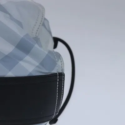 Pre-owned Burberry Nova Check Blue Synthetic Tote Bag ()