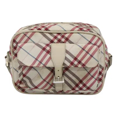 Pre-owned Burberry Nova Check Red Nylon Shoulder Bag ()