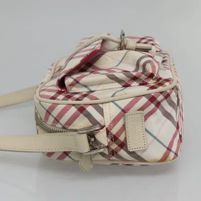 Pre-owned Burberry Nova Check Red Nylon Shoulder Bag ()