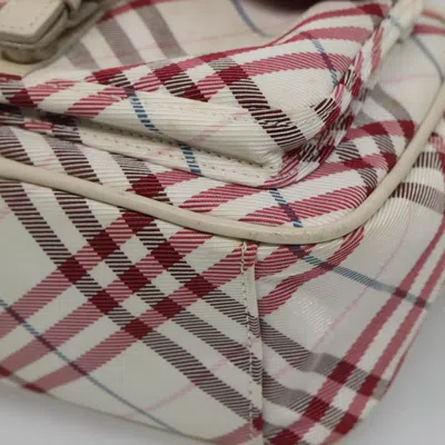 Pre-owned Burberry Nova Check Red Nylon Shoulder Bag ()