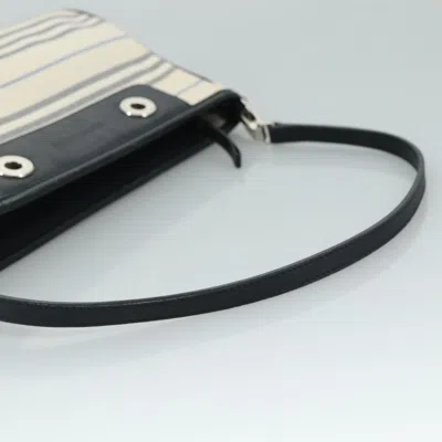 Pre-owned Burberry White Canvas Shoulder Bag ()