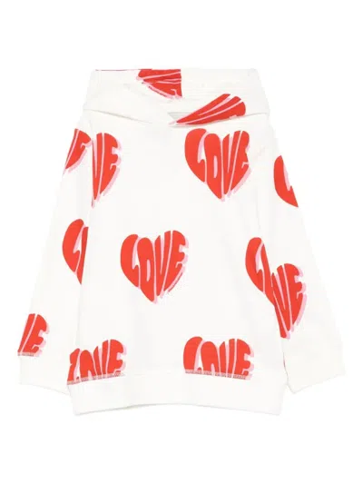 Stella Mccartney Heart-print Hoodie In Multi
