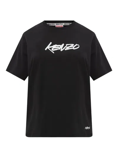 Kenzo Logo T-shirt In Black