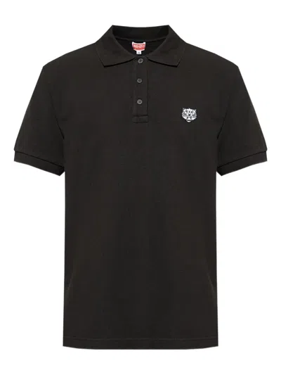 Kenzo Men's Gots Happy Tiger Embroidered Slim Polo In Brown