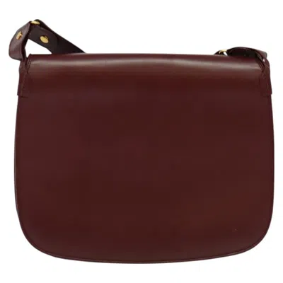 Pre-owned Cartier Burgundy Leather Shoulder Bag ()