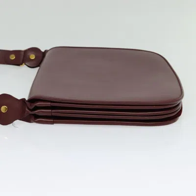 Pre-owned Cartier Burgundy Leather Shoulder Bag ()