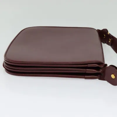 Pre-owned Cartier Burgundy Leather Shoulder Bag ()