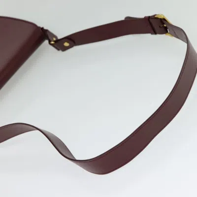 Pre-owned Cartier Burgundy Leather Shoulder Bag ()