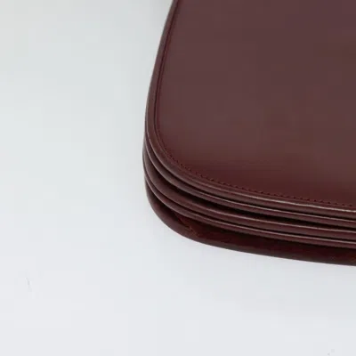 Pre-owned Cartier Burgundy Leather Shoulder Bag ()