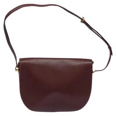 Pre-owned Cartier Must Line Brown Leather Shoulder Bag ()