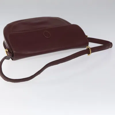 Pre-owned Cartier Must Line Brown Leather Shoulder Bag ()