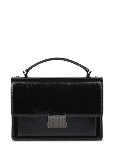 Golden Goose Wavy Leather Venezia Bag In Black