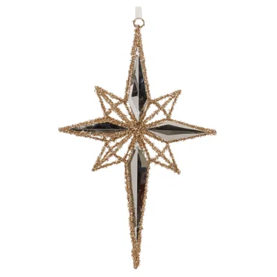 Melrose International Gold Tinsel Star Ornament 19.5"h - Gold