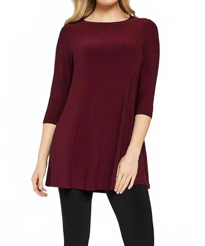 Sympli Trapeze Tunic Top In Pomegranate In Red
