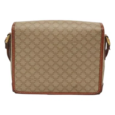 Pre-owned Celine Céline Macadam Beige Canvas Shoulder Bag ()