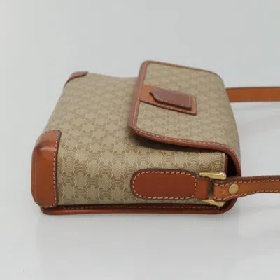 Pre-owned Celine Céline Macadam Beige Canvas Shoulder Bag ()