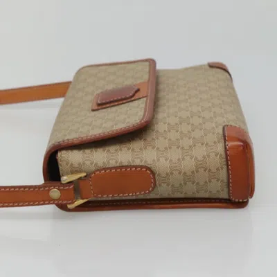 Pre-owned Celine Céline Macadam Beige Canvas Shoulder Bag ()