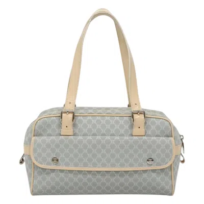 Pre-owned Celine Céline Macadam Blue Cotton Shoulder Bag ()
