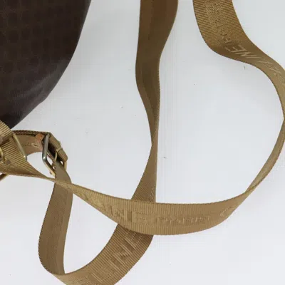 Pre-owned Celine Céline Macadam Brown Canvas Backpack Bag ()
