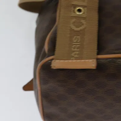 Pre-owned Celine Céline Macadam Brown Canvas Backpack Bag ()