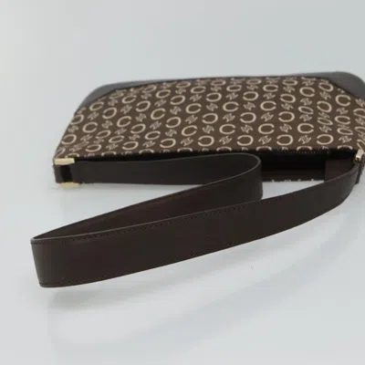 Pre-owned Celine Céline Macadam Brown Canvas Shoulder Bag ()