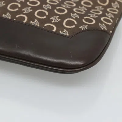 Pre-owned Celine Céline Macadam Brown Canvas Shoulder Bag ()
