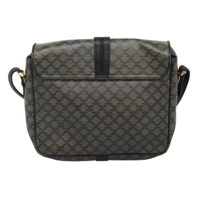 Pre-owned Celine Céline Macadam Grey Canvas Shoulder Bag ()