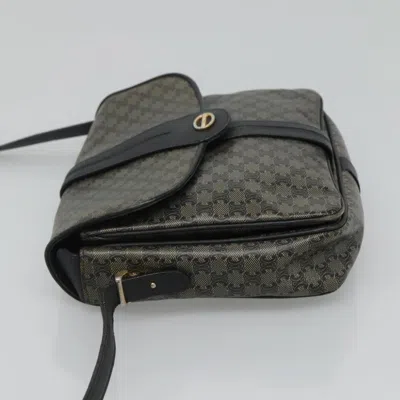 Pre-owned Celine Céline Macadam Grey Canvas Shoulder Bag ()