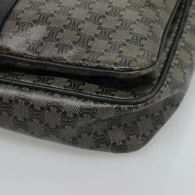 Pre-owned Celine Céline Macadam Grey Canvas Shoulder Bag ()