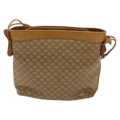 Pre-owned Celine Céline Triomphe Beige Canvas Shoulder Bag ()