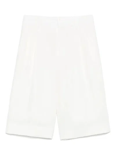 Tagliatore Tailored Linen Bermuda Shorts In White