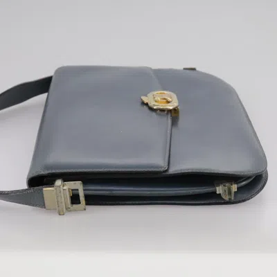 Pre-owned Celine Céline Triomphe Blue Leather Shoulder Bag ()