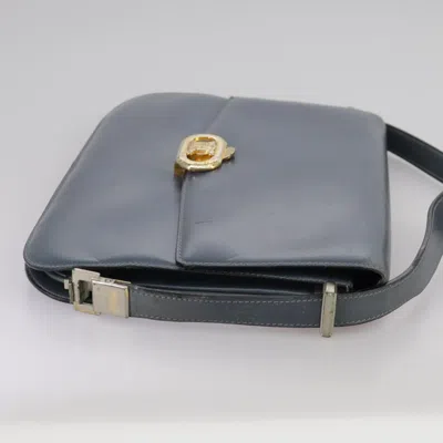 Pre-owned Celine Céline Triomphe Blue Leather Shoulder Bag ()