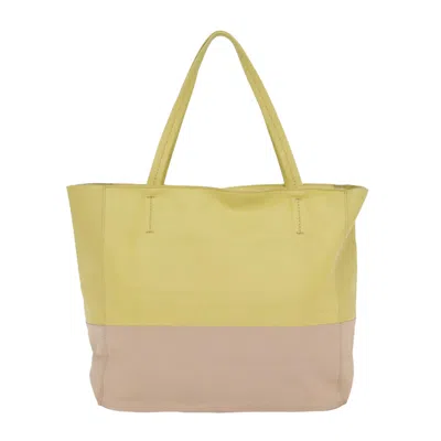Pre-owned Celine Céline Yellow Leather Tote Bag ()