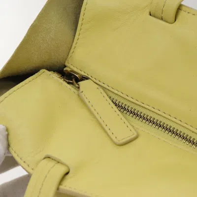 Pre-owned Celine Céline Yellow Leather Tote Bag ()