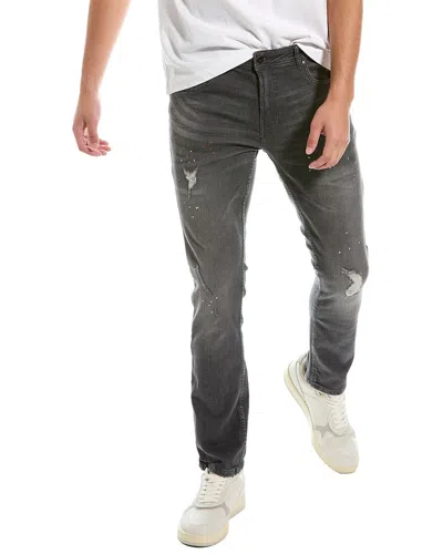 Cavalli Class Grey Slim Straight Jean In Gray