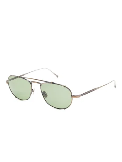 Matsuda M3151 Metal Oval-frame Sunglasses In Gold