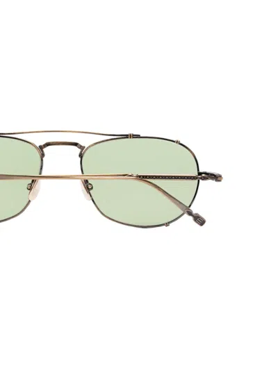 Matsuda M3151 Metal Oval-frame Sunglasses In Gold