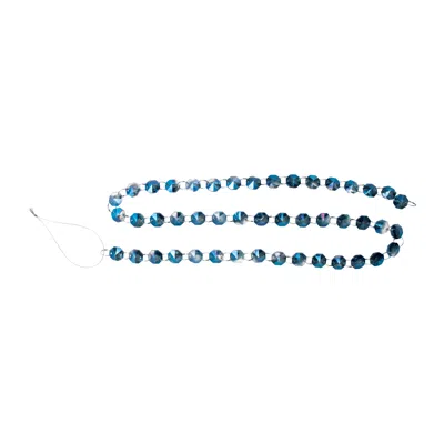 Melrose International Iridescent Glass Jewel Garland (set Of 2) - Blue