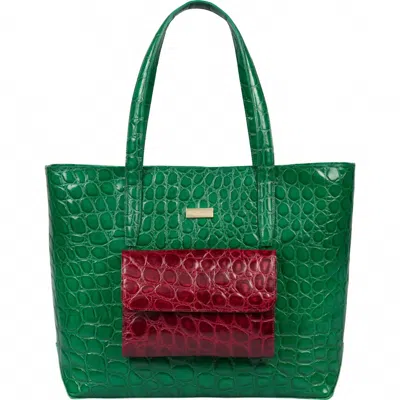 Bethelhelena Everything Gem Shoulder Bag In Emerald-garnet In Multi