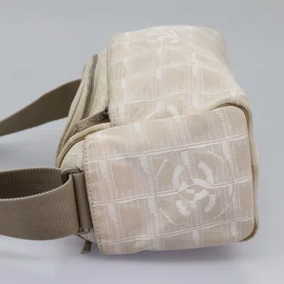 Pre-owned Chanel Travel Line Beige Nylon Shoulder Bag ()