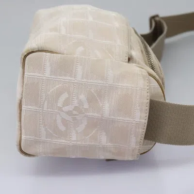Pre-owned Chanel Travel Line Beige Nylon Shoulder Bag ()